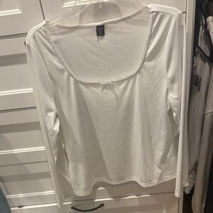 SHEIN White Long Sleeve Top